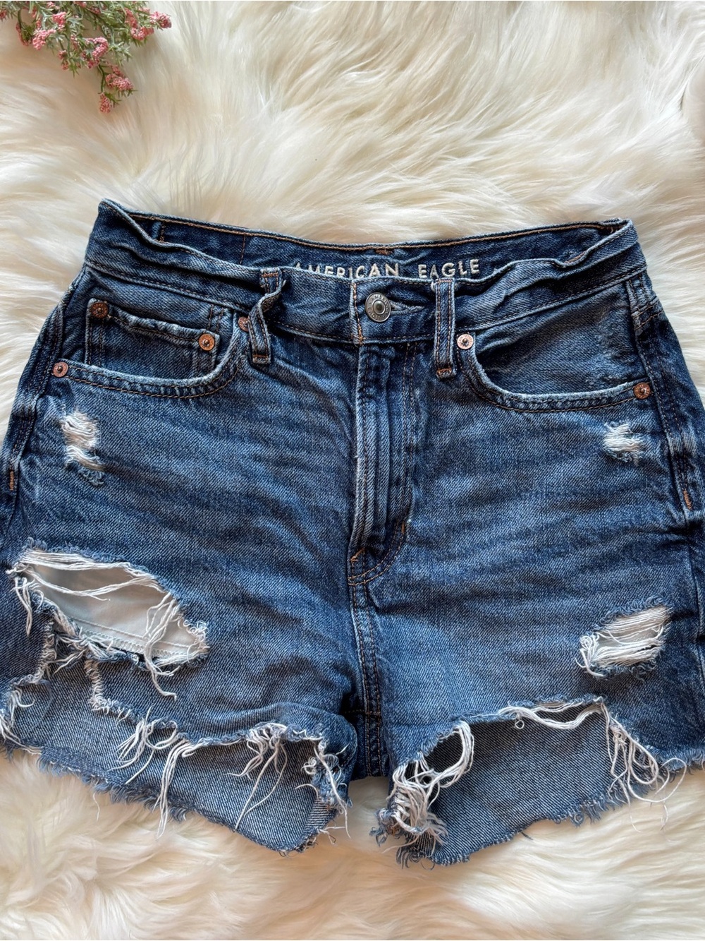American Eagle 90s Distressed Boyfriend Shorts